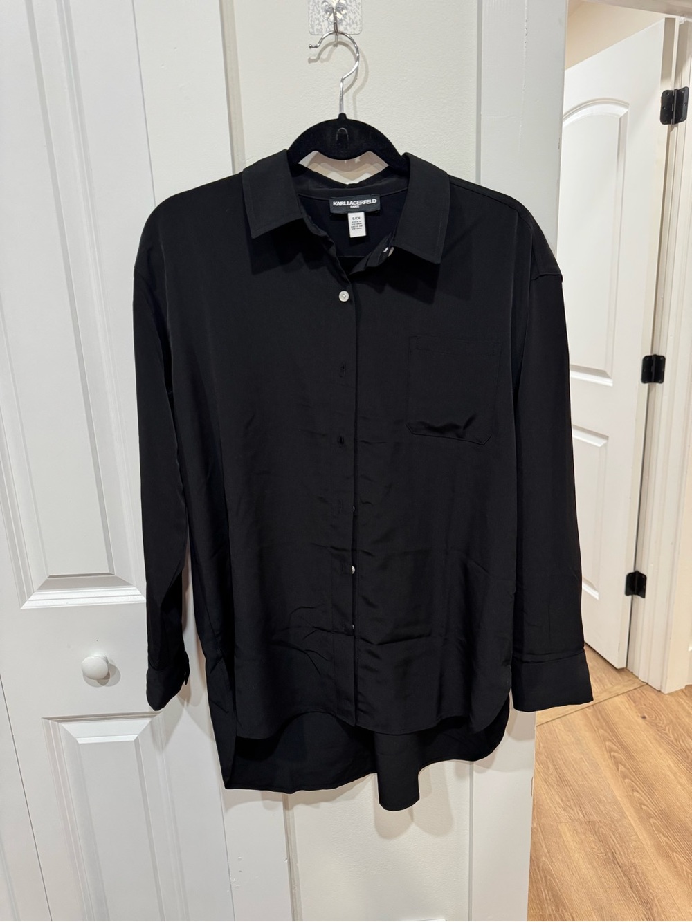 Karl Lagerfeld Black Women's Button-Down Shirt